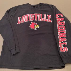 Men’s, black Louisville Cardinals long sleeve t-shirt size medium